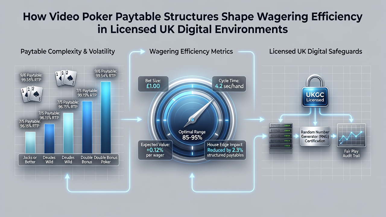 Detailed comparison of video poker paytable variants highlighting payout differences for royal flush, straight flush, and four of a kind hands
