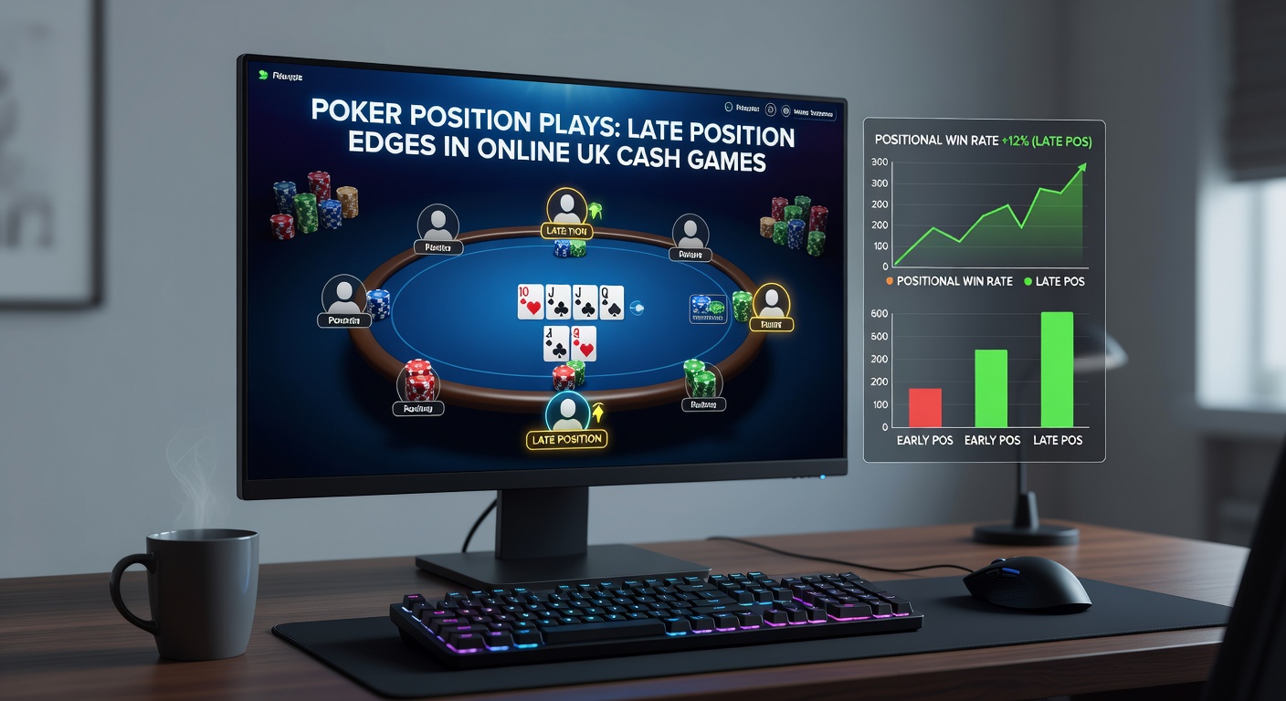 Digital poker interface showing a late position raise in an online UK cash game, with chip stacks and player avatars