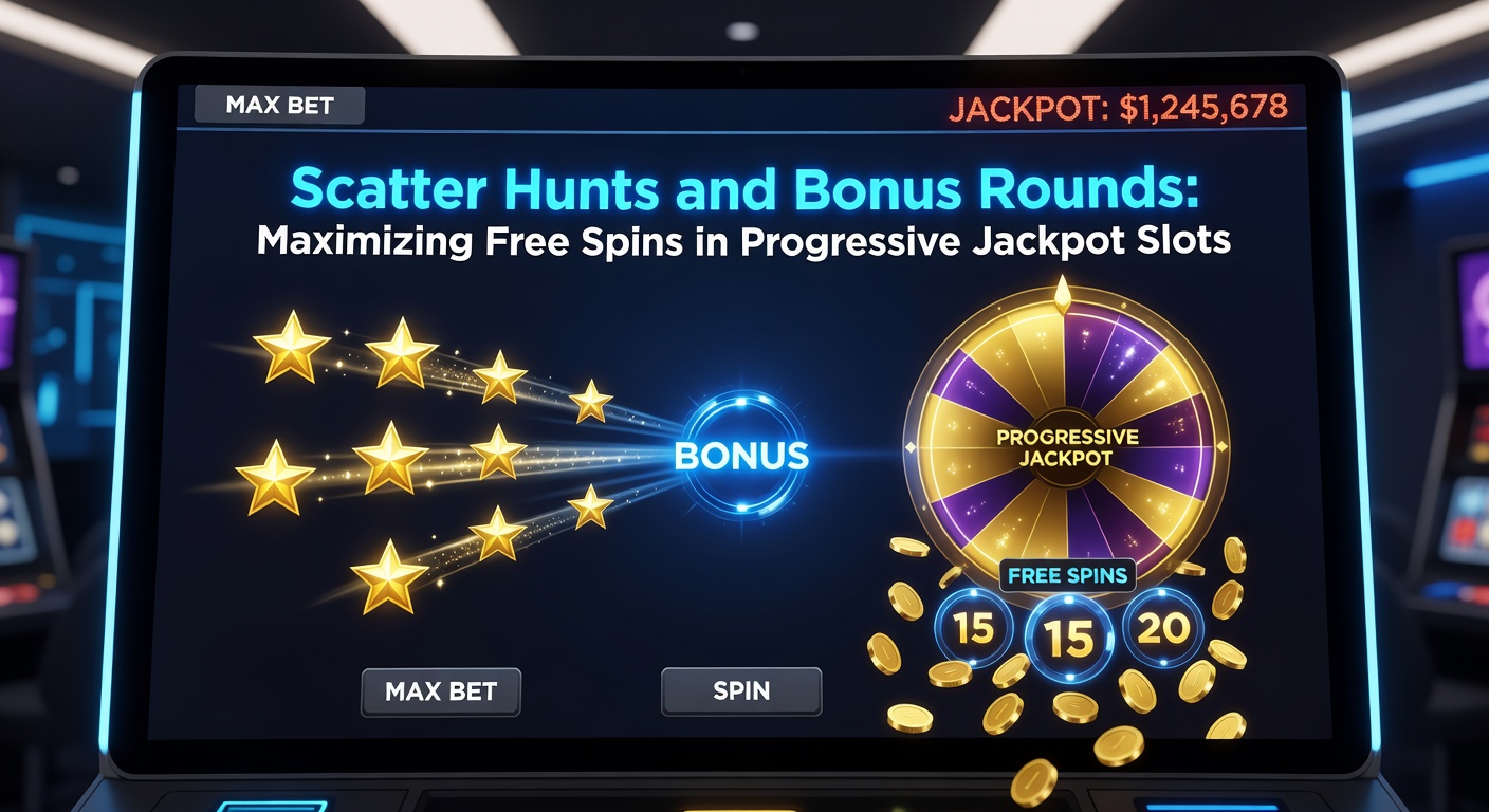 Vibrant slot machine screen displaying scatter symbols and exploding free spin bonuses amid progressive jackpot counters ticking upward
